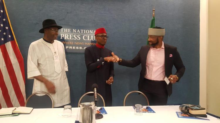 MPR members from L -R Professor Eddie Oparaoji, Casca Ohanele and Uche Bonny Ndu